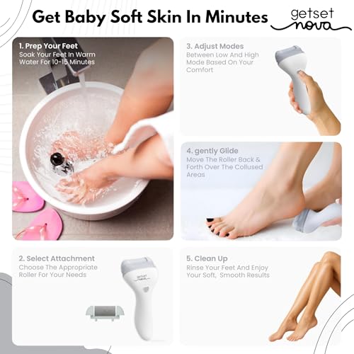 Image of Callus Remover for Feet - Electronic Foot Scrubber & Dead Skin Remover - Pedicure Machine Foot Spa - Foot Crack Remover Machine, Foot Scraper for Dead Skin, Foot Cleaner, and Foot Care Tools