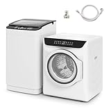 Portable Washer and Dryer Combo Set, 28Lbs Full-Automatic Washing Machine and 2.8 Cu.Ft Portable Clothes Dryer with 10 Wash Programs, 6 Dry Modes, Compact Washer and Dryer for Apt, Dorm, Home