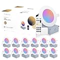 POWERASIA 12 Pack Smart Recessed Lighting 4 Inch, Ultra-Thin LED Recessed Lighting 9W 700LM Smart Downlight with Junction Box, Compatible with Alexa/Google Assistant - ETL and Energy Star Certified