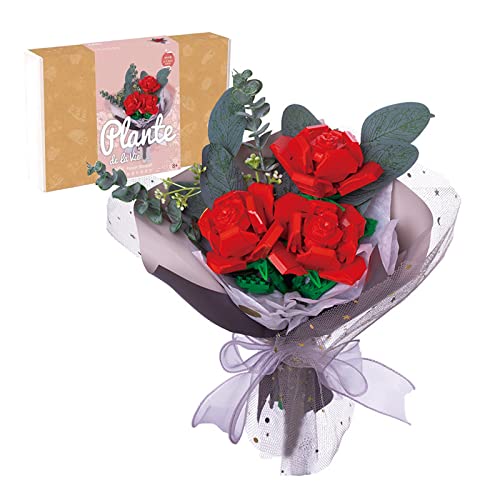 Kit de construction de roses emblématiques pour bouquet de fleurs unique, projet créatif pour adultes (285 pièces) Cover