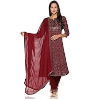 RAJMANDIRFABRICS Women’s Rayon Kurta Pant with Dupatta Set