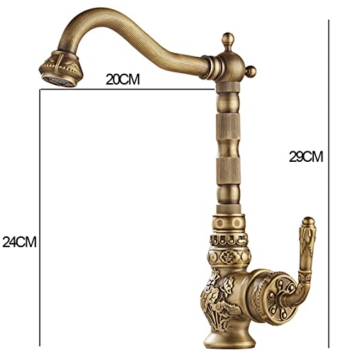 Robinet lave-mains rétro orientable en laiton pour optimiser l'espace du lavabo