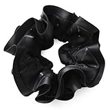 [ジュエルボックス] JewelVOX シュシュ 黒 ヘアアクセサリー グログランフレーム ストライプ生地 大人 おしゃれ かわいい シンプル オシャレ ブラック 選択