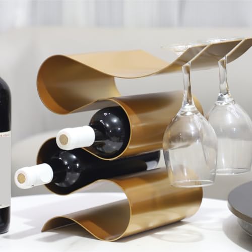 Soporte minimalista para botellas de vino negro miniatura 6