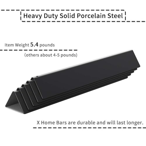 7636 Flavorizer Bars, 15.3" Replacement with Front-Mounted Control Panel, for Weber Spirit (3 Burners) E/S-310, E/S-320, E/S-330 (2013-2017) & GS4 II 300 Series, Porcelain Steel, 5 Packs