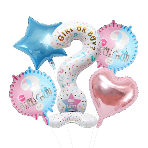 ATBUSS Globos De 5 Piezas, Decoraciones para Fiestas, Decoraciones para Fiestas De Bebés, Dispositivos De Revelación De Género.