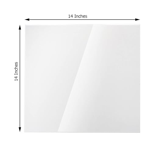 Hojas de acrílico cuadradas claras 14x14 pulgadas 2 unidades miniatura 2