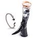 Norse Tradesman Cuerno de buey auténtico vikingo para beber con soporte para cuerno | Saco de regalo de arpillera incluido | "The Original", pulido, 30 cm