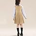Girls Preppy Style Pleated Jumper Dress with Long Sleeve Cute Collared Shirt 2 Piece School Uniform Outfits for 3-15 Years