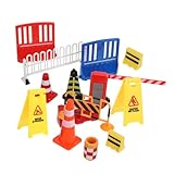 Juguete de señales de tráfico para : ideal para que los aprendan conocimientos sobre el tráfico, su hijo disfrutará del juego divertido y feliz, simulación de señales de tráfico
