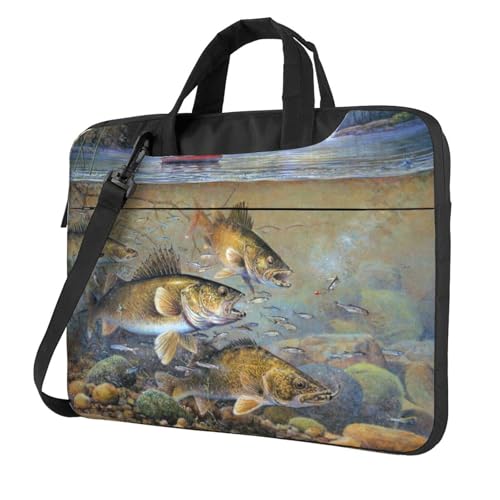 Sacoche ordinateur portable imprimé pêche pour aller au bureau, à l'école et en voyage