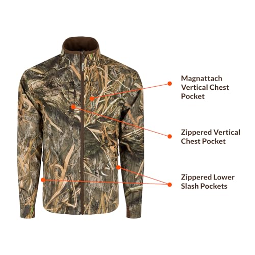 DRAKE Men's MST Windproof Softshell Warm Fleece-Lined Stretchy Breathable Adjustable Outdoor Hiking Jacket w/Underarm Vents3