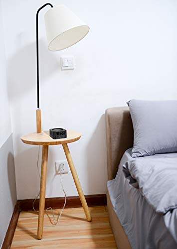 Universal Clock Stand and Docking Station for Google Home Mini, Amazon Echo Dot (3rd Gen), etc. - Black