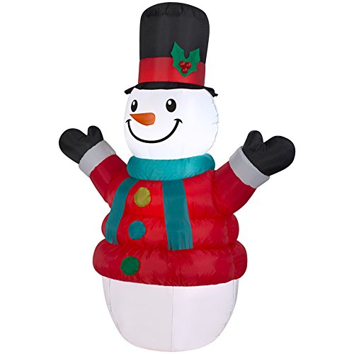 Gemmy Christmas 7' Puffy Parka Snowman | Airblown Inflatable