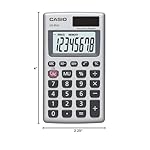 Casio HS-8VA Mini 6-Function Calculator | Large 8-Digit LCD Display | Solar Powered with Battery Backup | Standard Function | Portable Pocket Size - Image 4