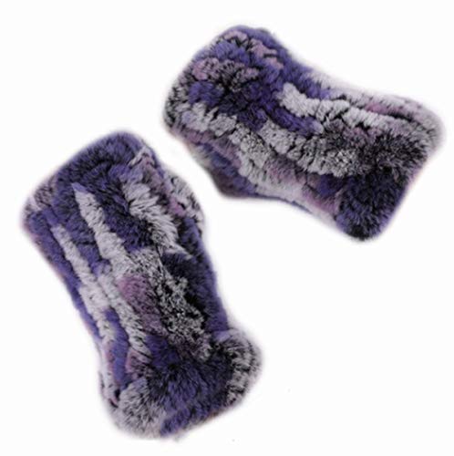 Mitones mujer guantes sin dedos de piel de conejo un regalo cálido y elegante