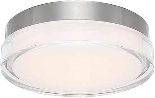 WAC Lighting dweLED, punto 9in LED redondo montaje empotrado 3000K en acero inoxidable