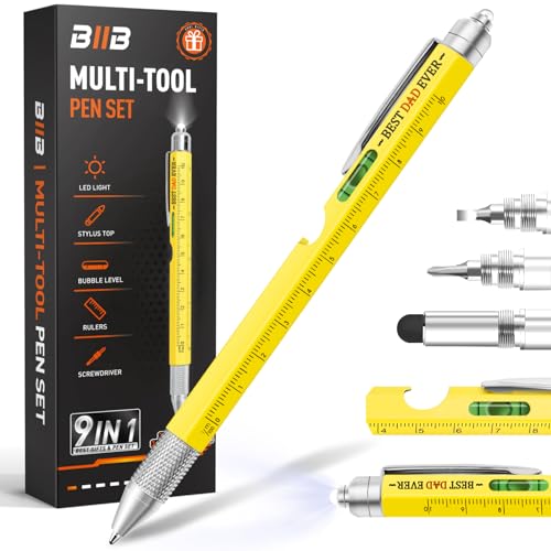 BIIB Fathers Day Gift for Husband Dad, 9 in 1 Multitool Pen, Mens Fathers Day Gift from Daughter, Personalized Fathers Day Gift Ideas, Anniversary Birthday Gifts for Men Him by BIIB - Used condition - US$9.74