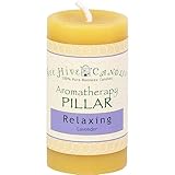 Bee Hive Candles 100% Pure Beeswax Aromatherapy Pillar Candle (2" x 3", Relaxing)