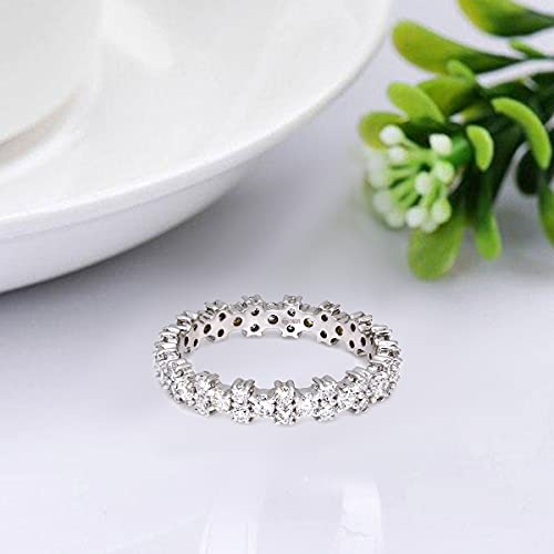 Friendly Diamonds 1 Carat | 14K White Gold | Lab Grown Diamond Eternity Ring | Brilliant-Cut Round Shape | Gh-Si1-Si2 Quality #TOP1