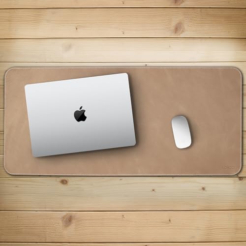 Londo Top Grain Leather Extended Mouse Pad – Large Desk Mat for Office & Gaming, Smooth Writing Surface, Non-Slip Base, Durable & Stylish Workspace Accessory