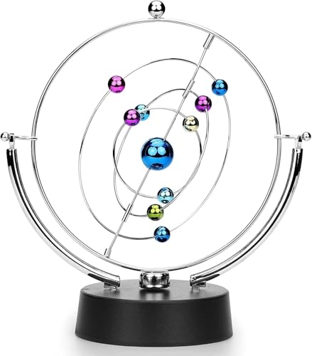 Roundsky Arte cinético asteroide - Eléctrico Perpetuo Móvil Escritorio Juguetes Decoración Hogar