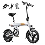 【Comfort e stabilità】L'bici elettrica donna è dotata di ammortizzatore posteriore offre un'esperienza di guida confortevole, riduce gli scossoni e le vibrazioni, garantendo una guida stabile e confortevole anche su superfici irregolari. La sella regolabile si adatta a ciclisti di diverse altezze (150-177 cm) e supporta un carico massimo di 264 libbre/120 kg, consentendo di trovare la posizione di guida ideale