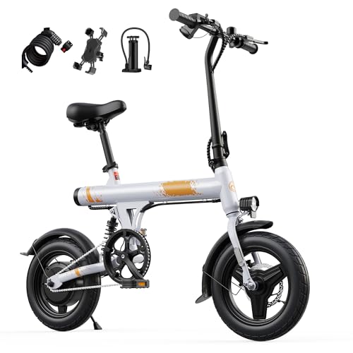 AOIHO Bici Elettrica, 14'/20' Bici Elettrica Pieghevole da...