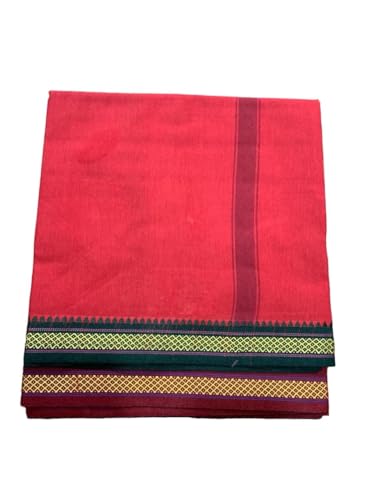Image of Rameshwaram Fabrics 2.25 Mtr Cotton Lungi Dhoti for Men
