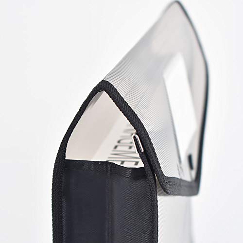 Umriox Plastic File Folders, 5 Pack A4 Poly Envelope Expanding File Wallet Document Folder With Snap Button Closure & Label Pocket (Black) #TOP2