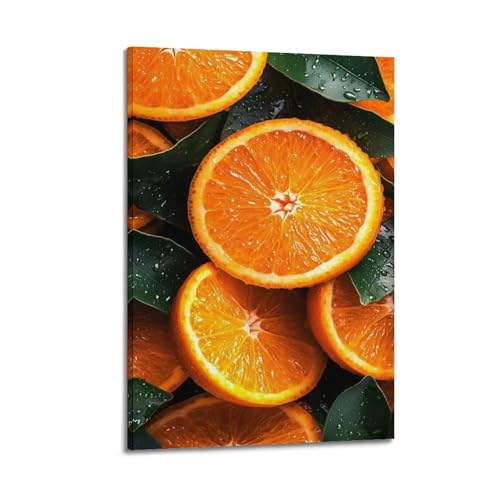 Affiche murale fruits d'oranges moderne 20x30 cm pour raviver un mur blanc
