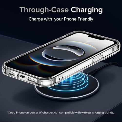 ivoler Anti-Amarillo Clara Funda para iPhone 16e 6.1 Pulgadas con 2 Piezas Cristal Templado, [Protección Militar] Carcasa Protectora Antigolpes Transparente Anti-Choques Case