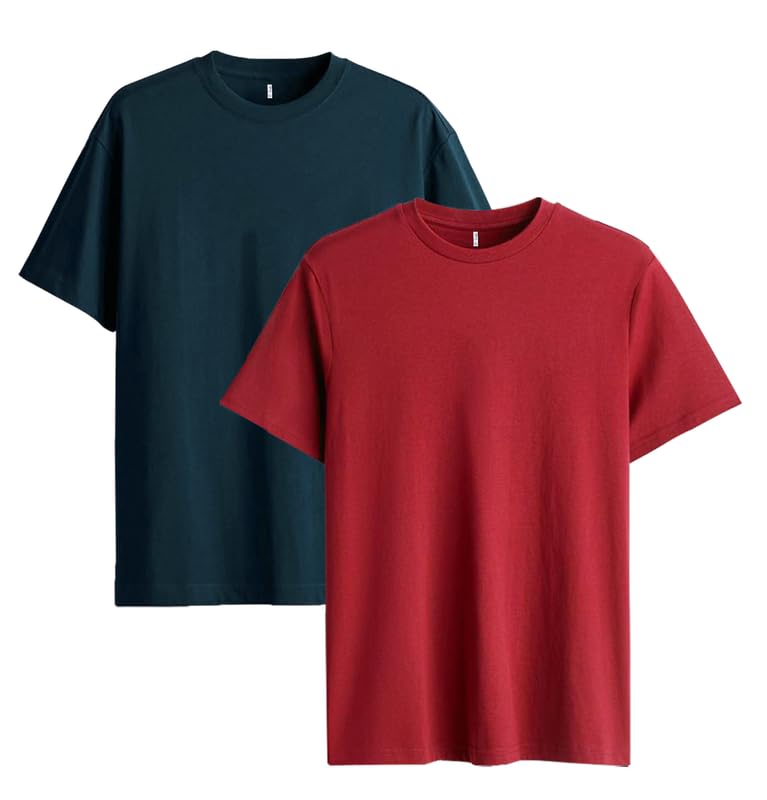 Image of Sleepynuts Women's S to 3XL Premium Half Sleeve Round Neck Plain Combed Cotton Tshirt Pack of 3 Loose Fit T-Shirts Combo