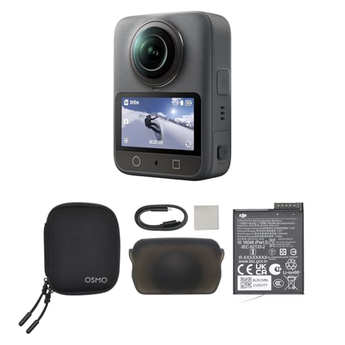 DJI Osmo 360 Camera Standard Combo, Waterproof 360° Action Camera with 1-Inch 360° Imaging, Native 8K 360° Video, 105GB Built-in Storage, 120MP 360° Photo, 100-Min 8K Recording, 360 Action Camera
