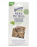Bunny Nature Crunchy Cracker Snacks for Dwarf Rabbits & Hamsters 50g – Cookies & Biscuits with Parsley Herbs for Delicious Flavor – Food Supplement Helps Maintain Blood Sugar with Added Insulin