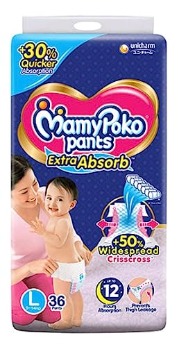 Image of MamyPoko Infant Pant Style Large Size Diapers (36 Count)