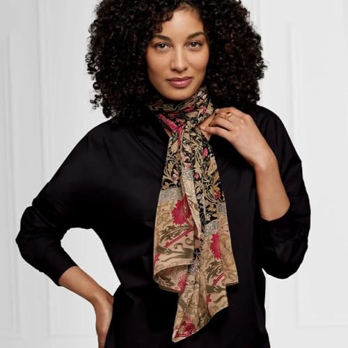 Metropolitan Museum of Art, William Morris, "Compton" Silk Oblong Scarf, Imported, 64 Inches Long4