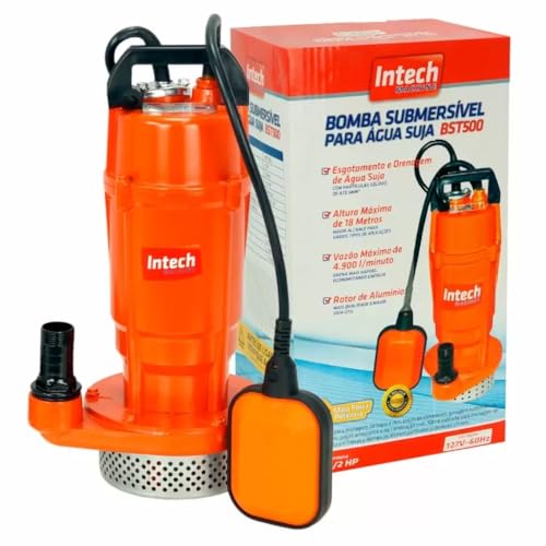 Intech Machine Bomba Submersível Para Água Suja 1/2Hp Bst500 (220V)