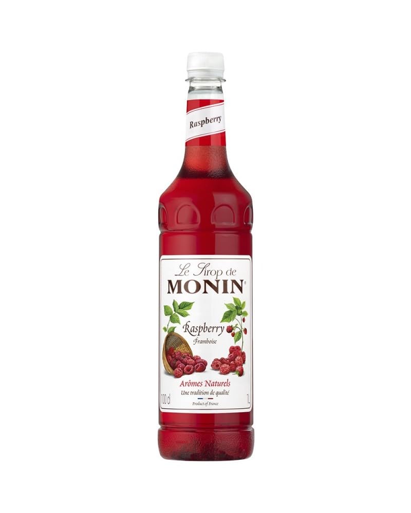 Monin Jarabe de frambuesa, 1,0 l PET | 3 unidades (3 x 1,0 L)