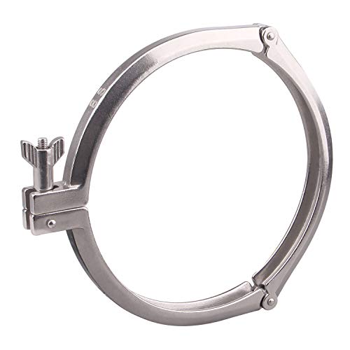 Image of DERNORD 8 Inch Three Segment Sanitary Clamp Stainless Steel 304 Tri Clamp Clover ((Tri clamp: 8 Inch))