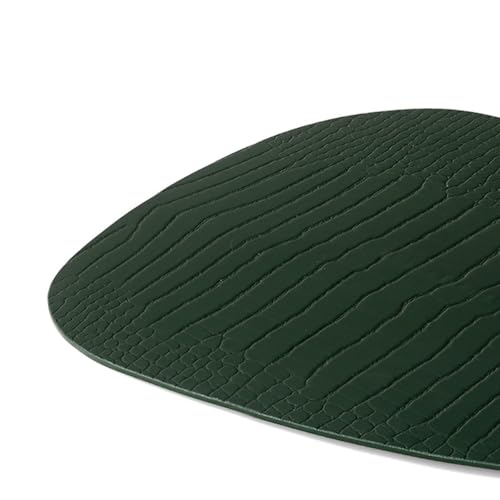 Image of Premium Recycled Leather Mouse Pad for PC | Large Size 25x22cm Mousepad for Laptop Wireless | Handcrafted | Anti-Slip, Anti-Skid, Waterproof | Croco Finish for Home, Office, Gaming, Green