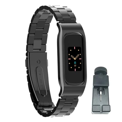 Image of Compatible with Fitbit Luxe Bands,Stainless Steel Metal Replacement Strap Wrist Band Compatible for Luxe Fitness Tracker