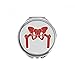 Hip Joint Human Illustration Bones Hand Compact Mirror Round Portable Pocket Glass