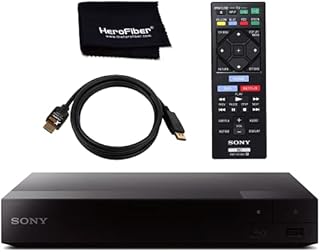 Sony Blu Ray DVD Player with 4K-Upscaling, 3D WiFi - Sony bdp-s6700 | Smart Streaming DVD Player with Netflix, Amazon Video |Includes Remote Control, High-Speed HDMI Cable, and Cleaning Cloth