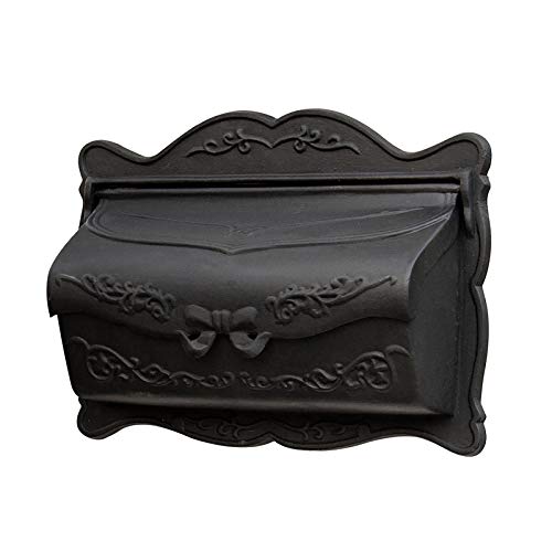 PLMNBQWE Buzón Antiguo Vintage de Hierro Fundido para Montar en la Pared, buzón de Aluminio Fundido para apartamento o casa, 42,5 × 12 × 32 cm, Bronce