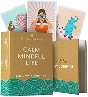 Mindfulness Self-Care Gift Box33 Mindfulness Meditation Cards, Pocket Journal, Mindful ColouringWellbeing Gifts for Women, Men & TeenagersA Thoughtful Wellness Gift For All Occasions