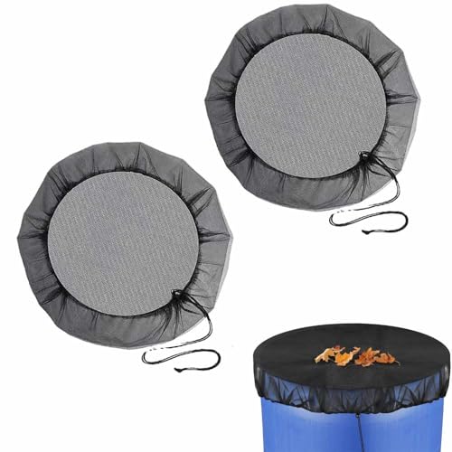 Lot de 2 filtres en maille pour eau de pluie, 150 cm, pour extérieur et jardin – Empêche les feuilles tombées et les débris d'entrer dans le seau