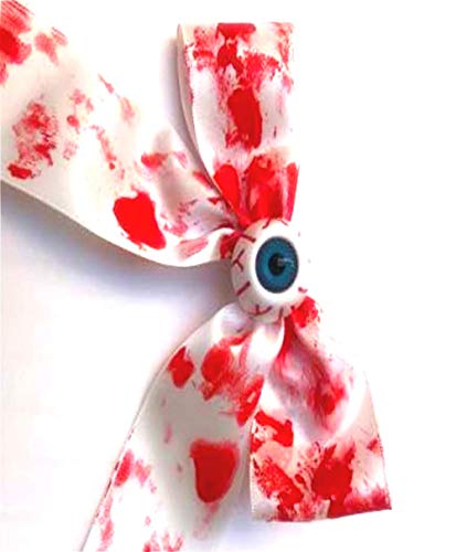 Cathercing Halloween Horror Bloody Eyeball Bow Ribbon Hair Barrettes Clip For Girls Kids Headband For Women Teen Vampire Costume Headpiece Hair Accessories For Festivals Cosplay Ball Prom Party #TOP6