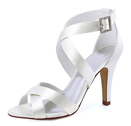 Sandales pour femme blanc à talon de 10cm pour vos soirées d'été