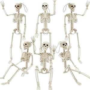 6pcshalloweendecoration16smallposeableskeletonfullbodywithmovablejointsforgardengraveyardhauntedhousepartyhomepropsdecor Urban Country Home Decor 6 pcs halloween decoration 16 small poseable skeleton full body with movable joints for garden graveyard haunted house party home props decor urban country home decor